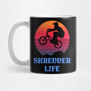 Shredder life BMX stunt retro sunset Mug